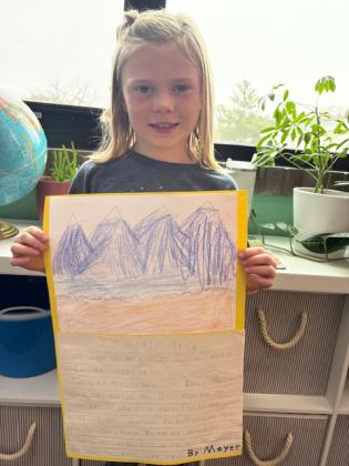 Mullen’s second grade students have been working hard to become authors by writing their own personal narratives. Using the writing process, students brainstormed ideas, wrote drafts, and carefully edited their work. Through this project, students learned how to turn real-life experiences into detailed stories and proudly shared their finished pieces with classmates. Pictured are Kayden Evans (left) and Meyer Vinton. Emily Brown