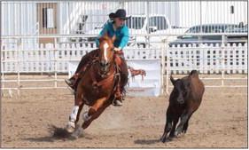 Ashton Werth competing in reined cow horse. courtesy photo