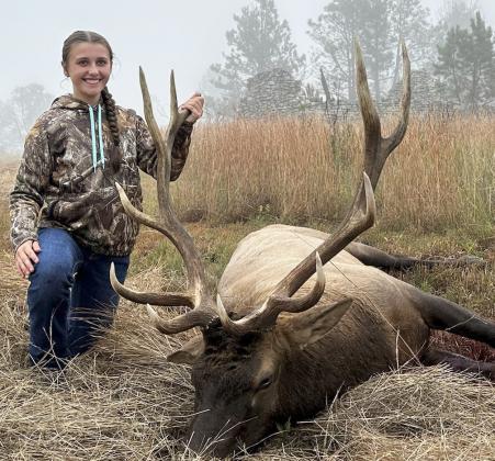 Austin Deibler’s first bull elk taken near Cody, Nebraska.