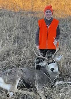 Audrabell Werth went hunting with her dad, Jon, this year.