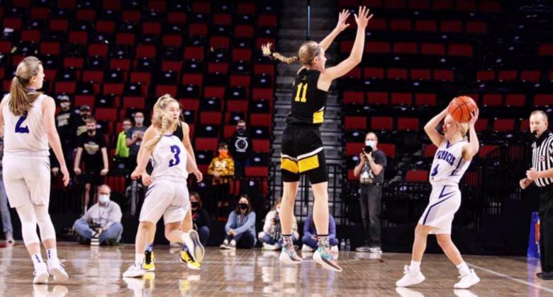 Samantha Moore on defense against Humphrey St. Francis.