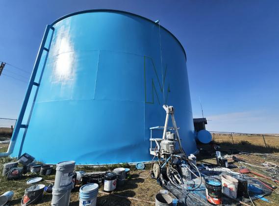 Water tower project almost done