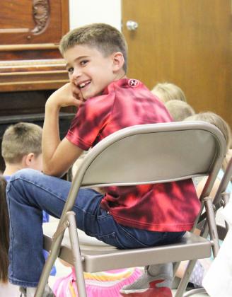 Tru Mundorf was soaking in all the magic and kept turning around to his grandma, Lynn Mundorf, during the show with amazement!