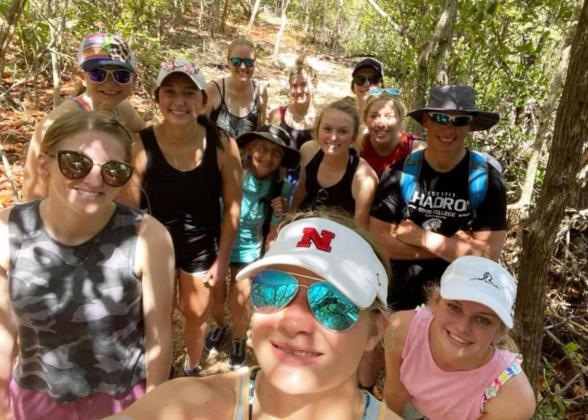 Pictured clockwise from front center: Samantha Moore, Hanna Marshall, Faith Miller, Michelle Brown, teacher Sarah Hardin, sponsor Sooky Marks, Josey French, Lindey Coble, Jordyn McDowell, Taylor Svoboda, Sean Simonson, Alli Loughran. courtesy photo