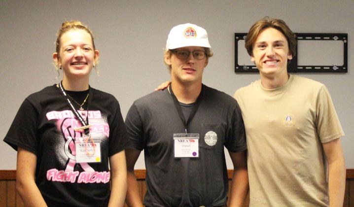 Selected as 2026 ambassadors are, l-r: Brielle Hladky from Norris Public Power District, Daniel Wright from Custer PPD and Fyn Fasbender from Southern PPD. courtesy photo