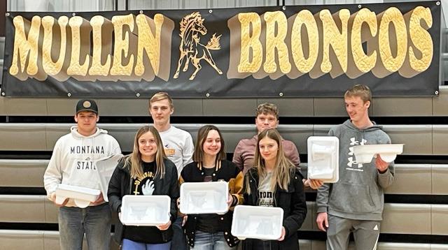 Some of the MHS students who helped with the blood drive are pictured with the containers from the Power Red donors. Pictured l-r: Deacon DeNaeyer, Lauren Schoonveld, Clayton Moore, Ashlyn Simonson, Ethan Hardin, Erika Massey, Alex Moore.