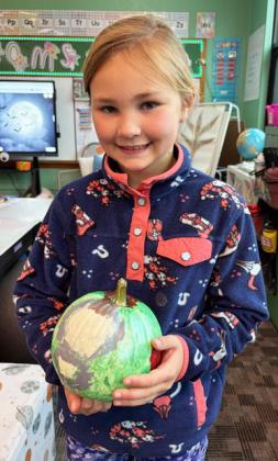 Pumpkin painting in 2nd grade