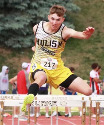 Cayden Hampton in the 300 hurdles. Carolee Brown