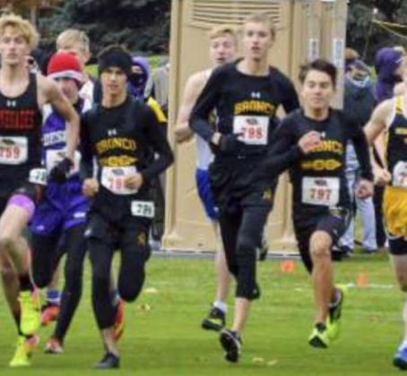 Hayden Jennings, Alex Moore and Trevor Kuncl start the Class D boys race.
