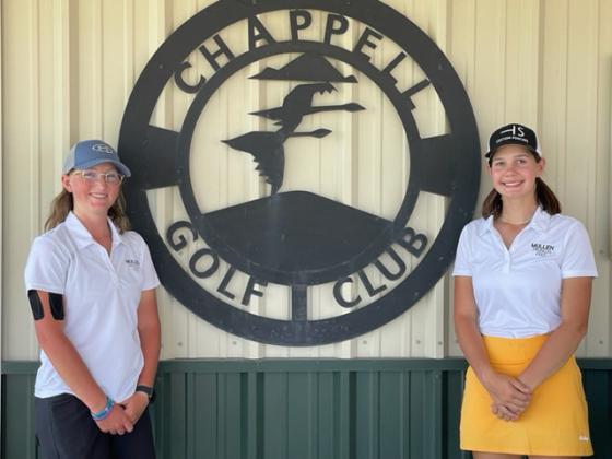 Corynn Corbin (left) and Ashlyn Simonson at Chappell last week. Ron Taylor