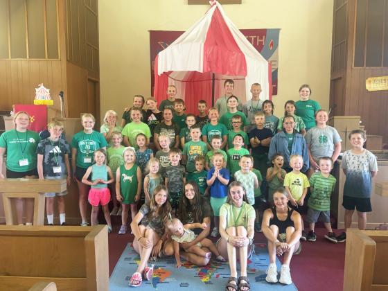 Over 40 kids attended Vacation Bible School at Mullen’s Methodist Church last Monday-Friday, June 16-20. The “Everywhere Fun Fair where God’s World Comes Together” was held daily from 9 a.m. - noon, where the lessons focused on being good neighbors. This year’s mission was the Mullen Meals program, with over $200 raised. Gerri Peterson