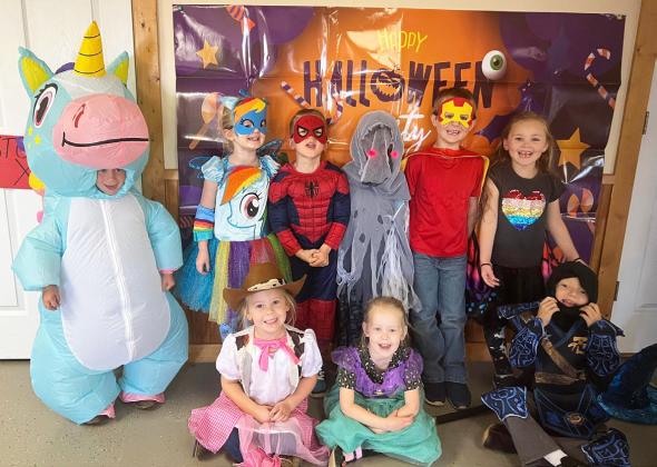 Busy Bee’s Preschool older class, back l-r: Harper Billingsley, Anna Ridenour, Tate Phillips, Jaxson Barnes, Kayden Evans, Brogan Jewell. Front: Kinley Crisp, Aurora Polt, Merick Lattin. Denise Hoyt