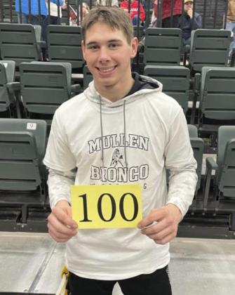 Senior Sean Simonson earned his 100th career win at the NSAA State Duals. Liza Simonson