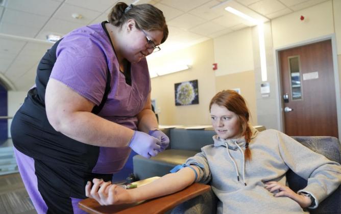 Students offered free blood typing