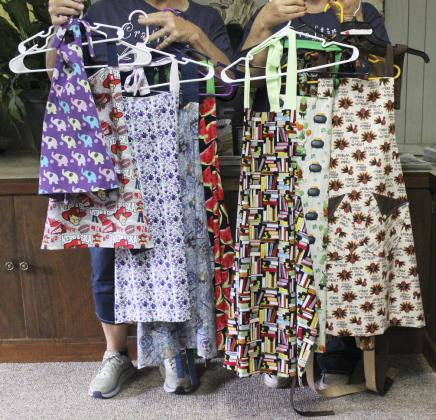 Just a sampling of the styles and sizes of aprons that you can purchase from CPAprons. Gerri Peterson