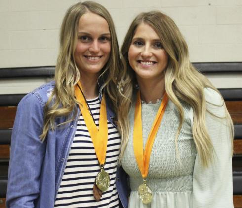 Valedictorian Brooke McCully (left) and Salutatorian Hanna Marshall.