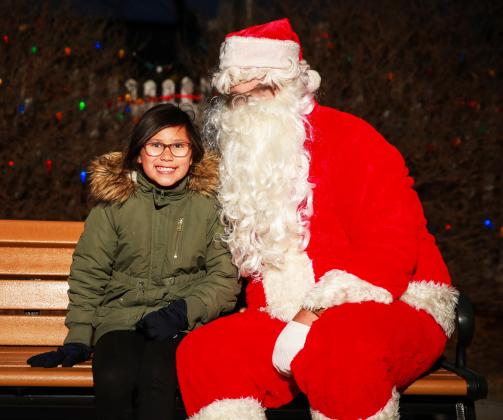 Natalee Walker and Santa.