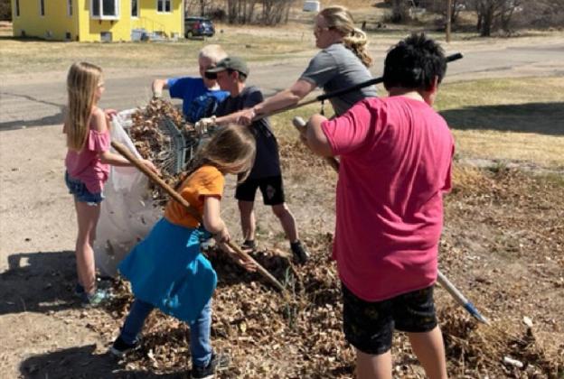Earth Day clean up at Mullen Elementary