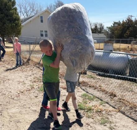 Earth Day clean up at Mullen Elementary