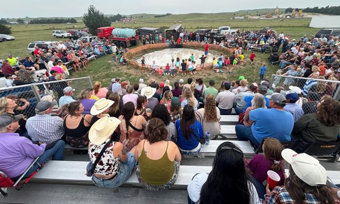 Pig Wrestling always draws a big crowd! Gerri Peterson