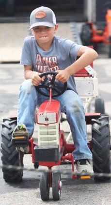 Killian Kearns at the Pedal Tractor Pull.