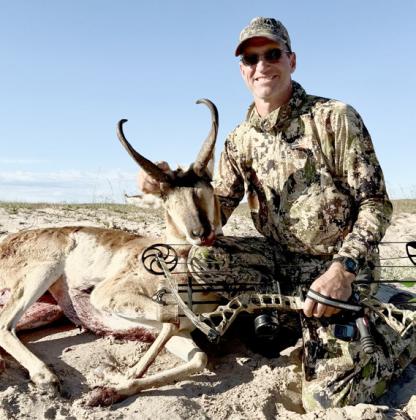 Mike French with his archery antelope.