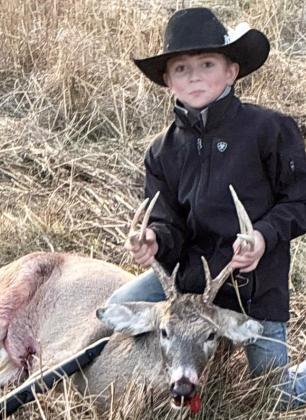 Riggin Hollenbeck’s first deer.
