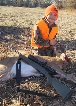 James Paitz with his first deer.