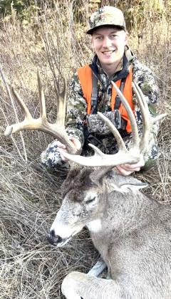 Justin French with his whitetail buck from rifle season.