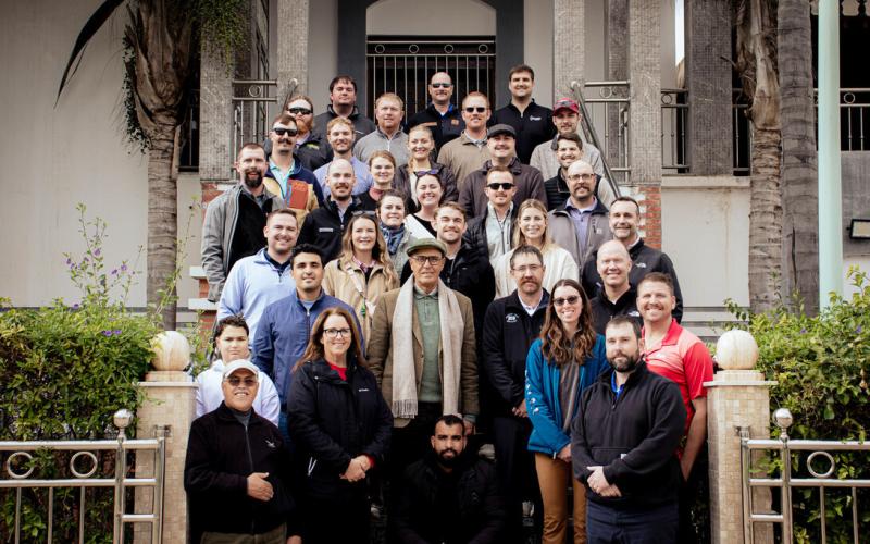 On Jan. 10, 2026, Nebraska LEAD Class 43 met with Mohamed Benchaib, a grain farmer and seed multiplier, to learn about seed production, sustainable agriculture and the future of Morocco’s grain industry. Kyle Phillips of Mullen can be found in the group photo four people down from the top right. courtesy photo
