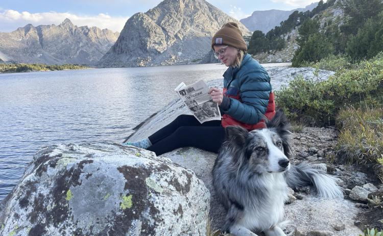 The Tribune went near and far last year - with subscribers near and far. Amanda Osborn and Dakota are pictured at Wyoming’s Lake Solitude.