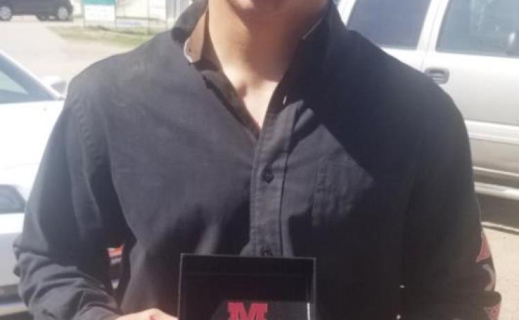 Spencer DeNaeyer won the bareback buckle in McCook last weekend. Martin DeNaeyer