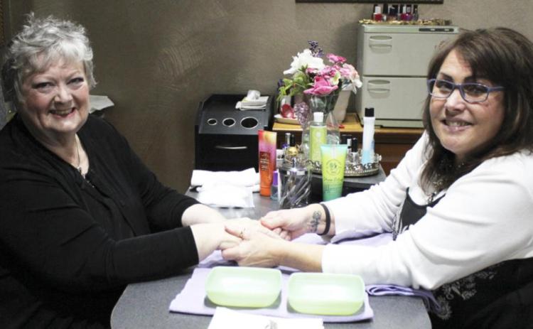Deborah Hertz (left) and Lisa Lannigan at Cosmo Care. Gerri Peterson