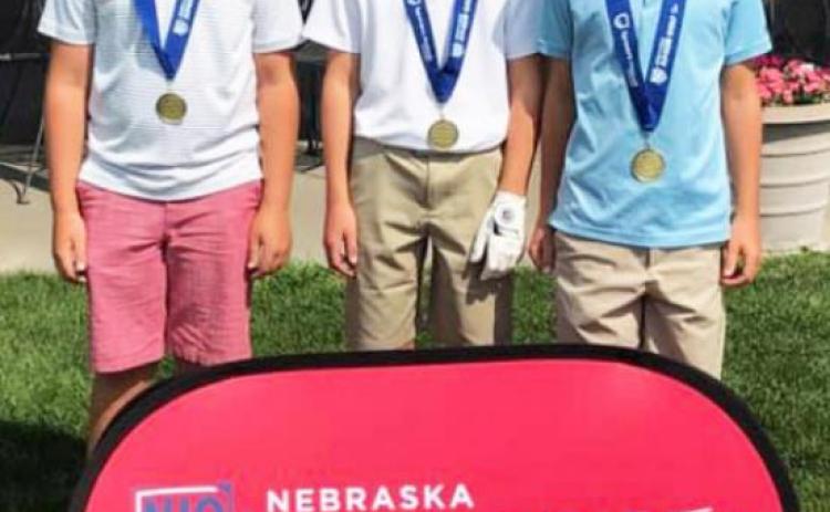 Ben Werner (top right) is playing in junior golf tournaments just like his mom, Dominique Werner (bottom middle) did when she was his age! courtesy photos