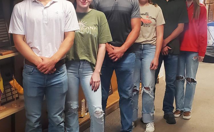 Homecoming candidates, l-r: Alex Werner, Trinity Marks, Tate Kvanvig, Hayley Donohoe, Cayden Hampton, Sydnee Cheever. Mike Kvanvig