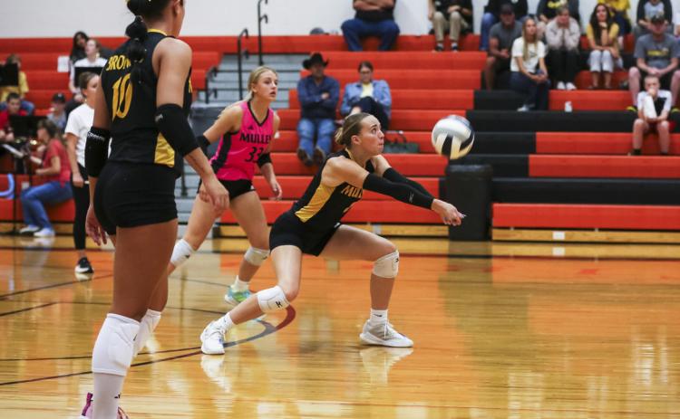 Harper Andersen with a dig last week at Bayard. Megan Andersen