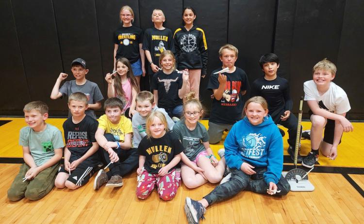 The last STEM Club of the school year was held last Tuesday, April 15. A big thank you to ESU 16 for lending the straw launcher. Pictured back, l-r: Ava Walz, Weston Ourada, Luciana Gonzalez. Middle: Jaxyn Evans, Keira Kearns, Kendall Phipps, Caleb Deibler, Lorenzo Gonzalez, Jackson Newman. Front: Cooper Phillips, Ryden Ourada, Zach Hicks, Tripp Jewell, Ryann Walz, Avery Vinton, Ella Walz. courtesy photo