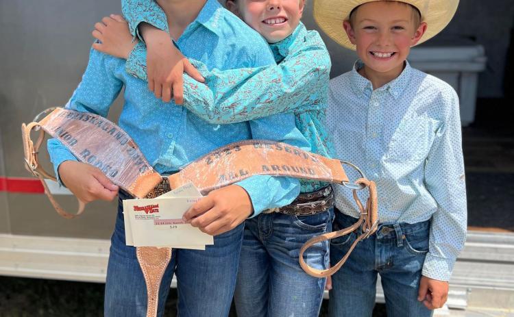 The Phipps competitors at the NebraskaLand Days Junior Rodeo on Sunday - Kaisley, Kendall and Grady. Jordyn Phipps