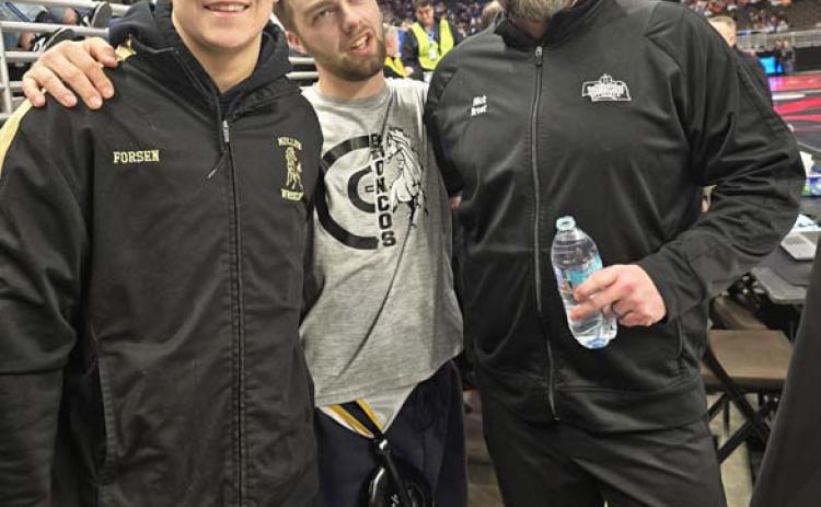 Mullen native Nick Brost had the opportunity to ref Jarren and Jacob’s match at State Wrestling.