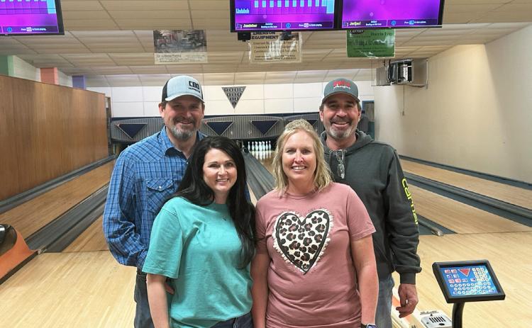 Thursday Night Mixed League champions - “The Boozers,” Jason and Mandy Marshall and Wade and Jeri Edis. Jill Buchfinck