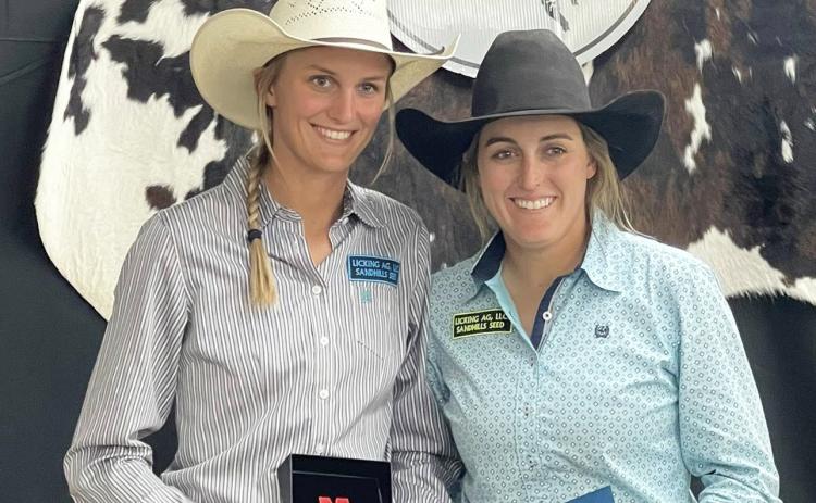 Sisters Brittni Bradley (right) and Brooke McCully (left) ended the NSRA season as the all around and reserve all around cowgirls. Traci McCully