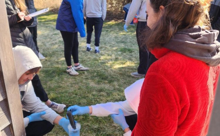 The MHS sophomores have been learning how to collect water for well testing. They partnered with the program 'Know Your Well' that provides free domestic well testing through UNL. Last week they sampled and tested wells, learning about a valuable Sandhills resource. Tawn Jewell