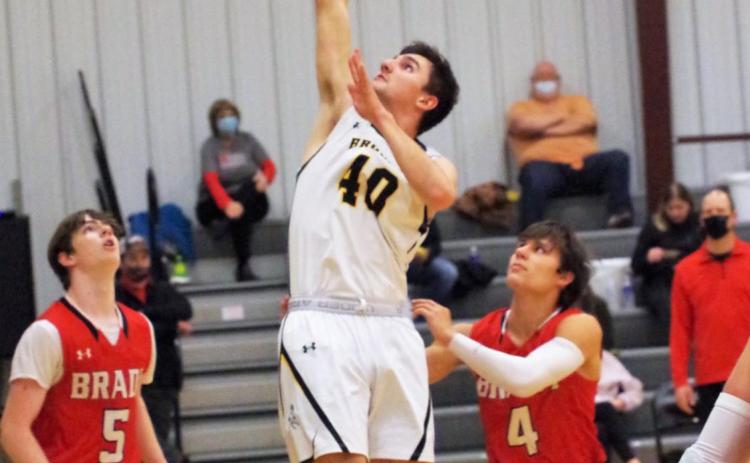Bryce McIntosh puts up a shot against Brady last Friday. Barb McIntosh