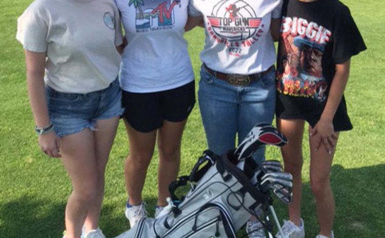 Girls Golf, l-r: Hope Miller, Ashlyn Simonson, Corynn Corbin, Brooke Williams. Bo Cribelli