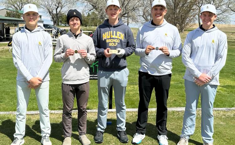MNAC champions, l-r: Colby Kessler, Ben Werner, Jackson Vinton, Jacob Walker, Hayden Morrison. Clint Svoboda