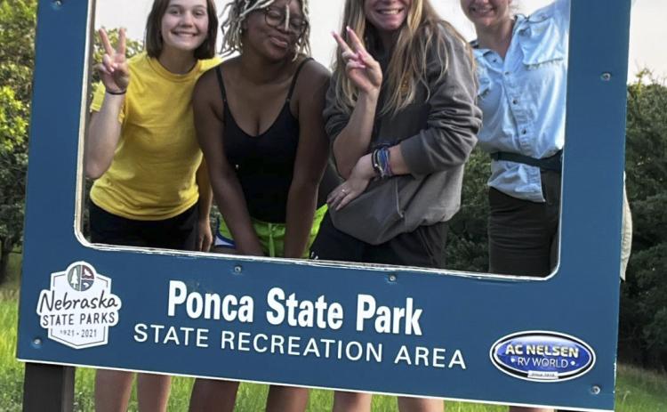 Ashlyn Simonson (left) traveled across the state of Nebraska last month doing conservation work. courtesy photo