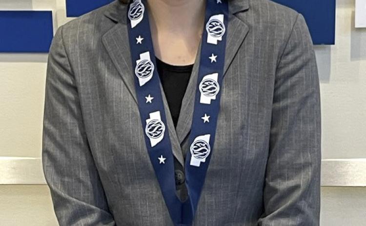 Ashlyn Simonson placed 4th in Persuasive at the Class D2 State Speech Championships last Friday in Kearney. She also competed in Entertainment. Malia Oltmer represented the Broncos in Serious. Liza Simonson