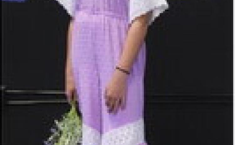 Audrabell Werth received a purple ribbon modeling her STEAM 2 outfit.