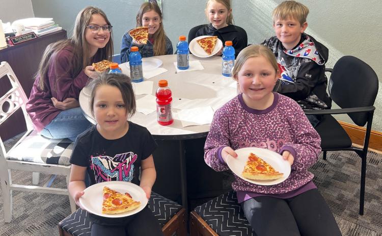Pictured clockwise from back left - Yasmine Alarcon, Olivia Cox, Avery Vinton, Caleb Deibler, Tatum Deibler, Ellie Licking. Brett Mauler