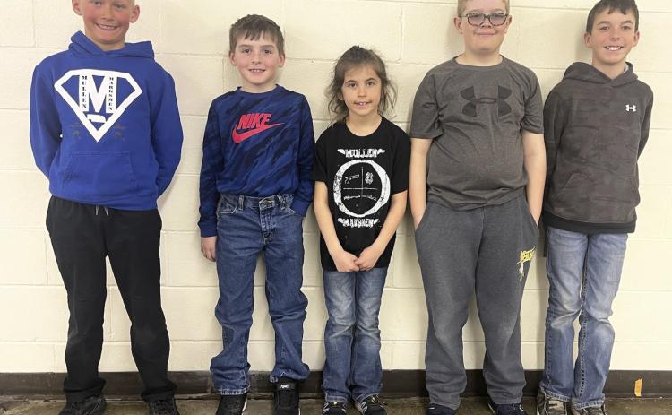 Mullen Marksmen in Ogallala this past Sunday, l-r: Teal Peterson, Zach Hicks, Finley Mundorf, Collin Donohoe, Brandt Mundorf. Not pictured: Ady Hampton, Cian Connealy. Gerri Peterson